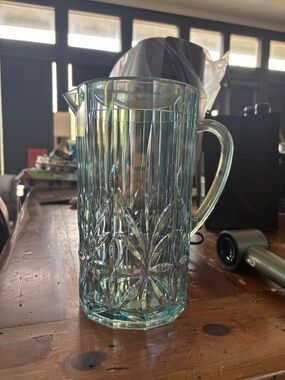 Blue plastic Pitcher - Elegant Home Dining Beverage Server